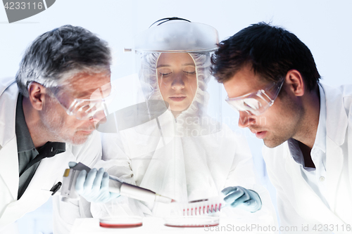 Image of Health care researchers working in scientific laboratory.