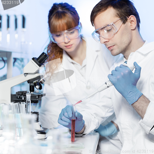 Image of Health care students working in scientific laboratory.