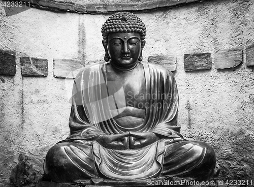 Image of Meditating Japanese Buddha Statue
