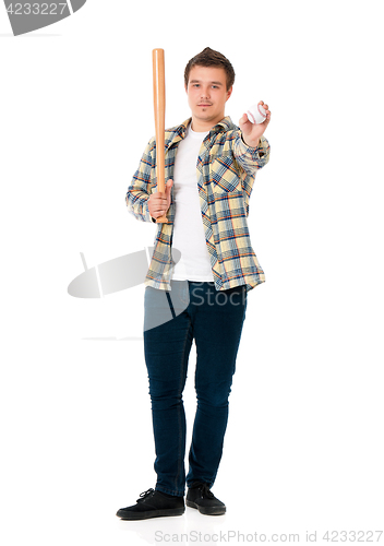 Image of Man with baseball bat 