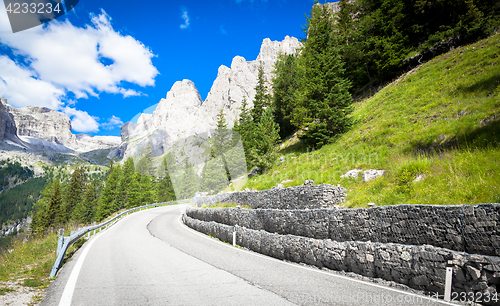 Image of Mountain road in Dolomiti region - Italy
