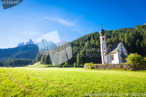 Image of The Church of San Giovanni in Dolomiti Region - italy