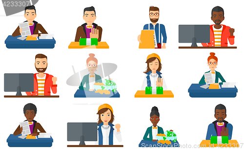 Image of Vector set of business characters.