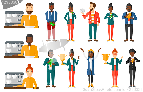 Image of Vector set of business characters.