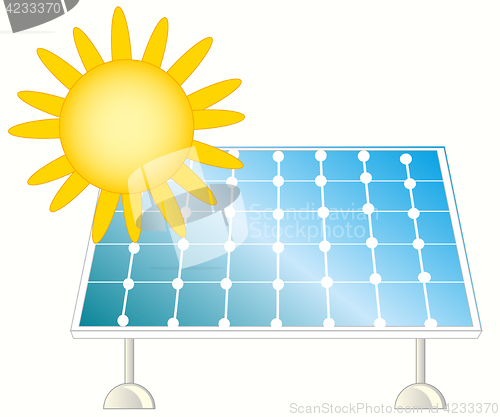 Image of Sun and solar panel