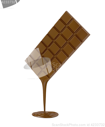 Image of Melted chocolate bar