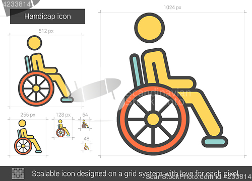 Image of Handicap line icon.