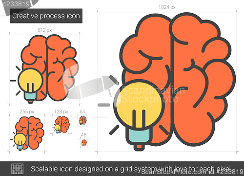 Image of Creative process line icon.