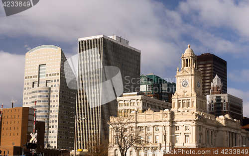 Image of Buildings Architecture Downtown Des Moines Iowa City Skyline