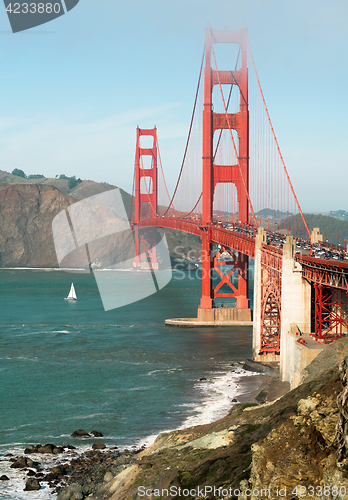 Image of Golden Gate Bridge Fort Point San Francisco Bay California