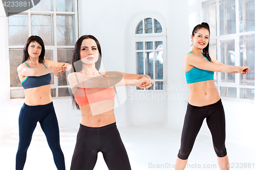 Image of Group training in a gym of a fitness center