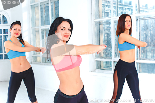 Image of Group training in a gym of a fitness center