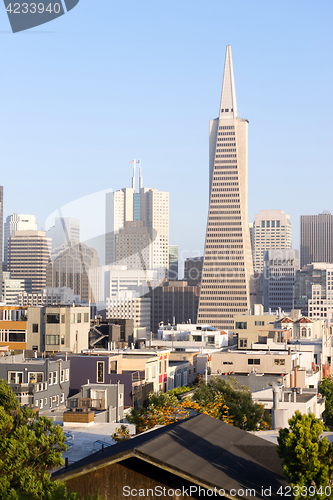 Image of Over Neighborhood Homes Buildings San Francisco California