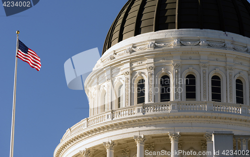 Image of Downtown Sacramento California Capital Dome Building 