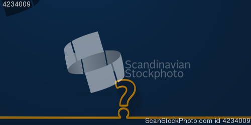 Image of Question mark on blue background - 3d rendering