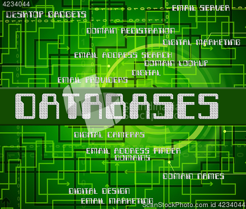 Image of Databases Word Represents Info Words And Byte