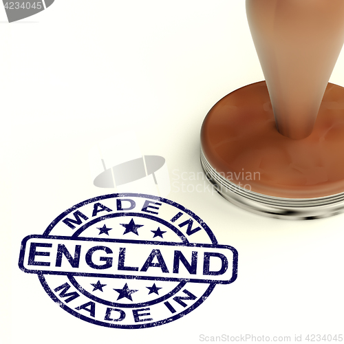 Image of Made In England Stamp Showing English Product Or Produce