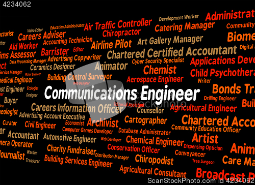 Image of Communications Engineer Represents Networking Position And Telec