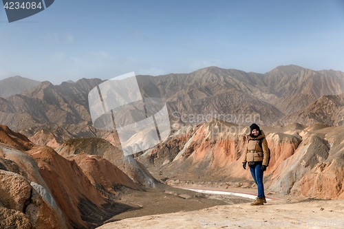 Image of Large colorful mountains in China