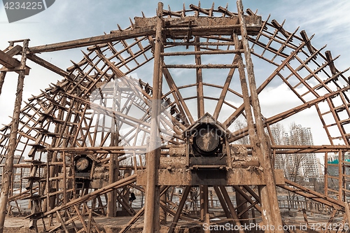 Image of Old watermill in Lanzhou, China