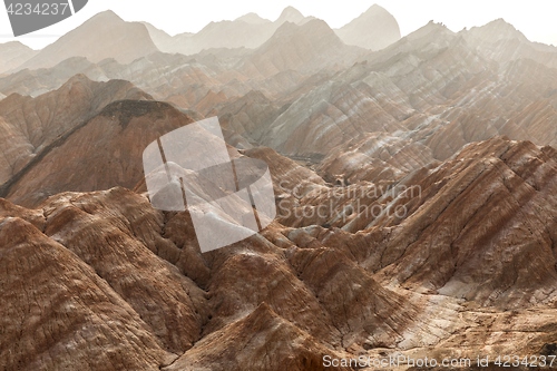 Image of Large colorful mountains in China