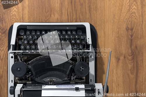 Image of Old vintage typewriter closeup photo