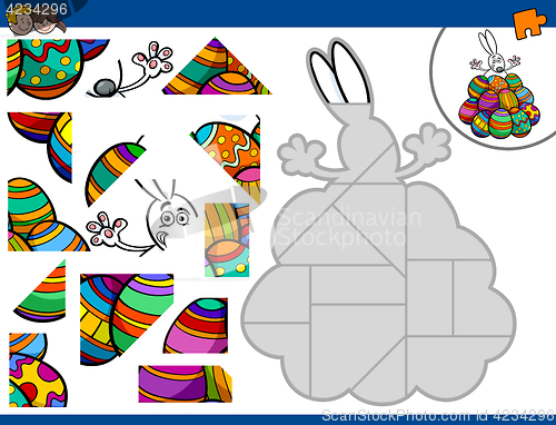 Image of jigsaw puzzle with easter bunny