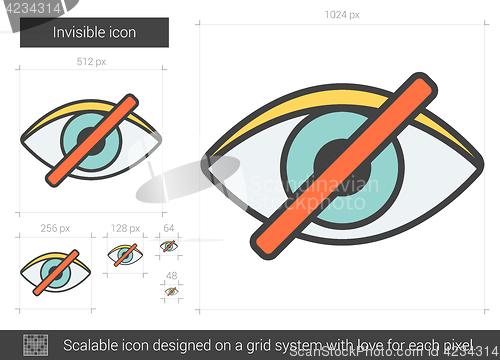 Image of Invisible line icon.