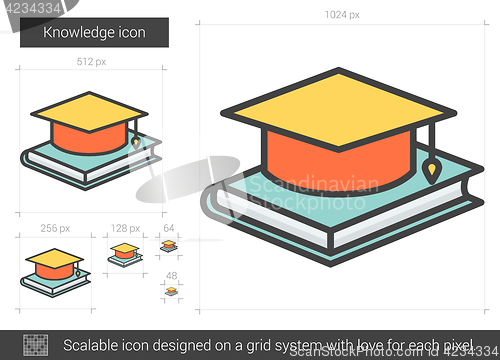 Image of Knowledge line icon.