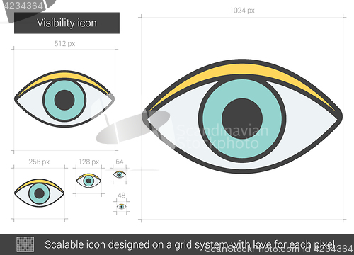 Image of Visibility line icon.