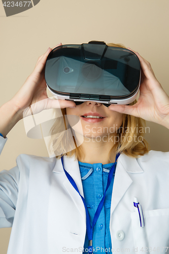 Image of Girl in mask virtual reality