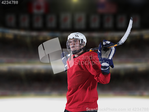 Image of hockey player portrait