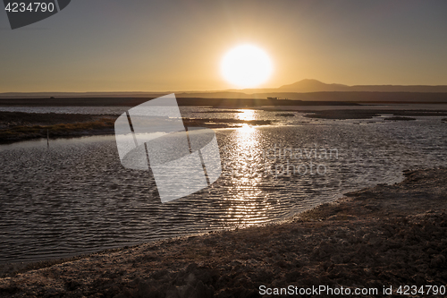 Image of Laguna Tebinquinche landscape in San Pedro de Atacama, Chile