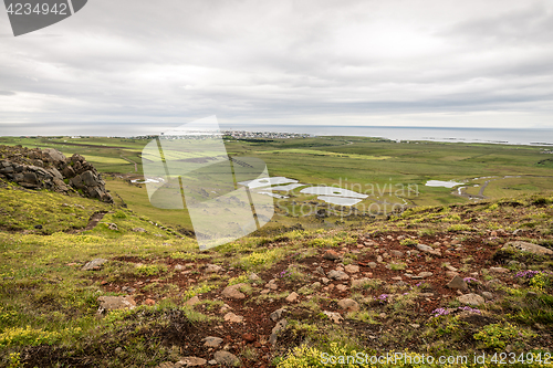 Image of Akranes landscape seen from Akrafjall mountain