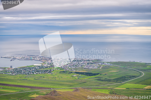 Image of Akranes landscape seen from Akrafjall mountain