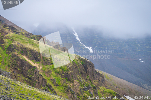 Image of Foggy weather at Esja mountain in Iceland
