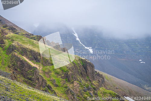 Image of Foggy weather at Esja mountain in Iceland