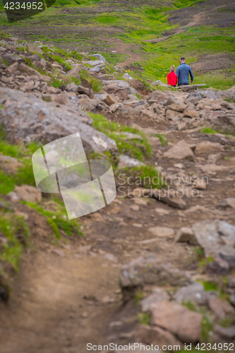 Image of Hiking at Esja mountain during summer in Iceland