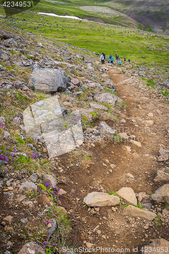 Image of Hiking at Esja mountain during summer in Iceland