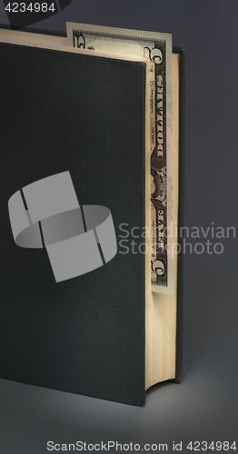 Image of Book with bookmark banknote