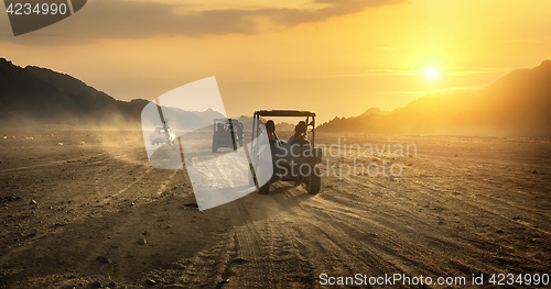 Image of Buggy riding in desert