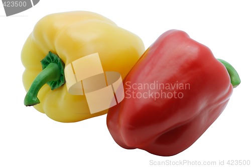 Image of Red and yellow paprika