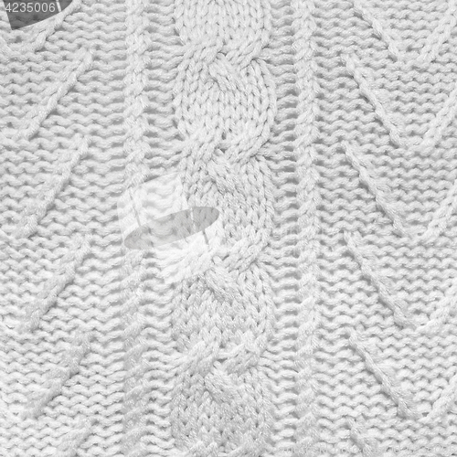 Image of White ornamental knitted background