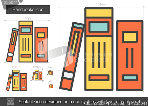 Image of Handbooks line icon.