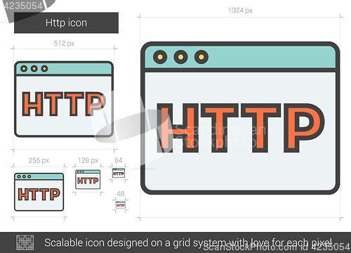 Image of Http line icon.
