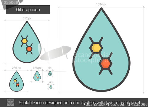 Image of Oil drop line icon.