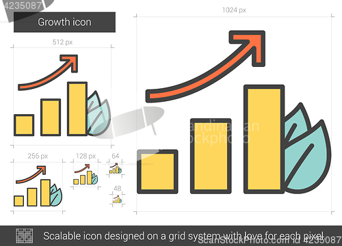 Image of Growth line icon.