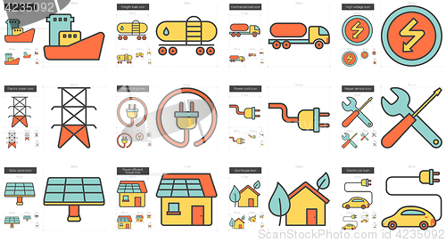 Image of Ecology line icon set.