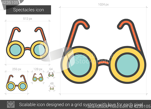 Image of Spectacles line icon.