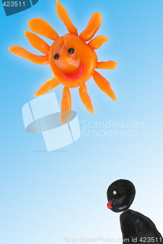 Image of Man and sun